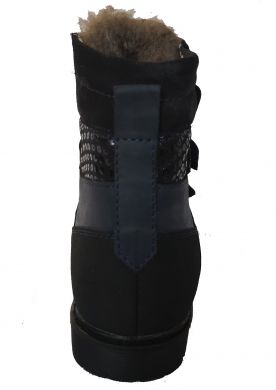 Ортопедичні черевики для дівчинки зимові з супінатором на хутрі, шкіряні 335Blue