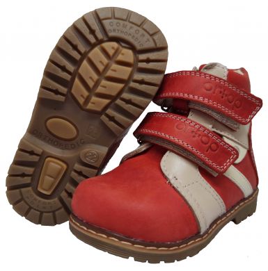 Ортопедические ботинки для девочки Ortop 208RED
