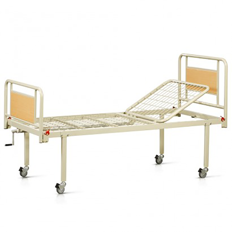 Кровать для лежачих больных, функциональная двухсекционная с колесами