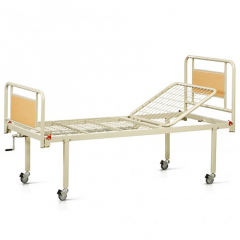 Ліжко для лежачих хворих, функціональне двосекційне з колесами