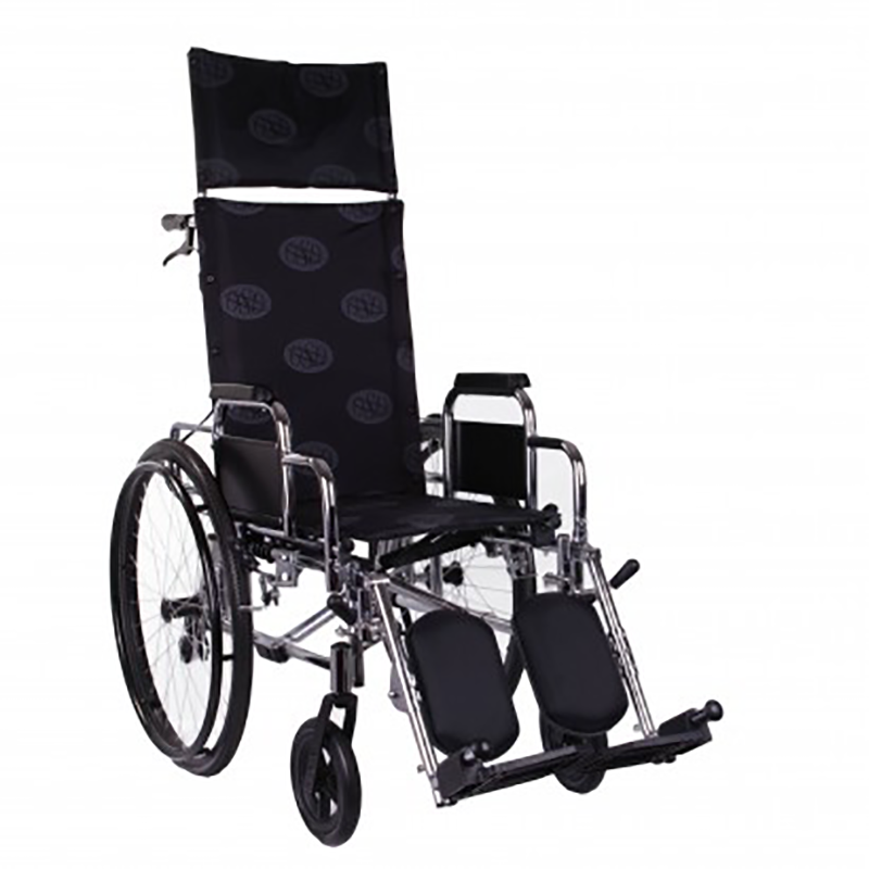 Многофункциональная инвалидная коляска «Recliner» хром