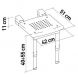 Купить Откидное сиденье для душевой на ножках с настенным креплением KING-PWSL-00 с доставкой на дом в интернет-магазине ортопедических товаров и медтехники Ортоп