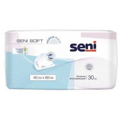 Пеленки для взрослых поглощающие Seni Soft (40х60 см, 30 шт)