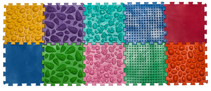 Масажний килимок "Пазли Мікс" 10 елементів