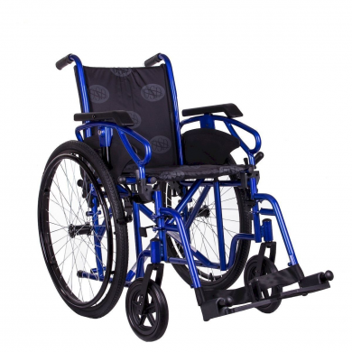 Інвалідна коляска OSD Millenium III OSD-STB3 синя із санітарним оснащенням, ширина сидіння 45 см