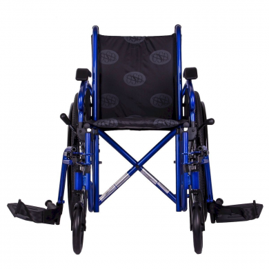 Инвалидная коляска OSD Millenium III OSD-STB3 синяя с санитарным оснащением, ширина сиденья 45 см