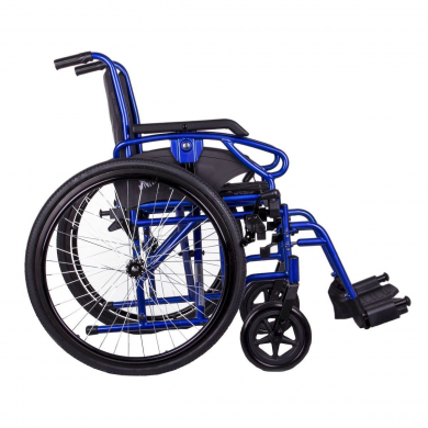 Инвалидная коляска OSD Millenium III OSD-STB3 синяя с санитарным оснащением, ширина сиденья 45 см
