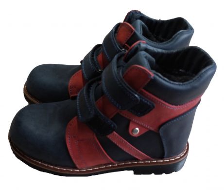 Ортопедические ботинки зимние FootCare FC-116 сине-красные