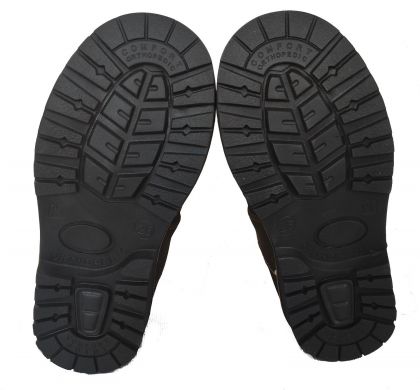 Зимові шкіряні ортопедичні черевики з супінатором Ortop 335-Brown