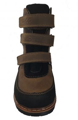 Зимние кожаные ортопедические ботинки с супинатором Ortop 335-Brown
