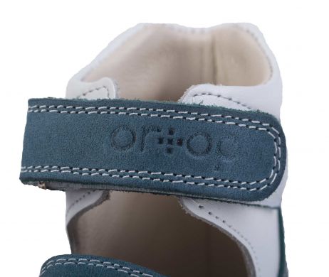 Ортопедичні сандалі для хлопчиків, з супінатором Ortop 005-2 Blue (шкіра)