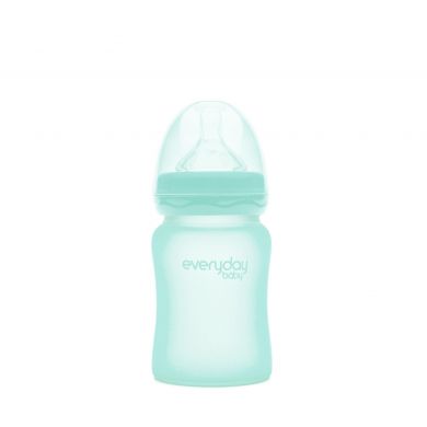 Стеклянная детская бутылочка с силиконовой защитой Everyday Baby