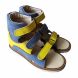 Купить Ортопедические сандалии с супинатором FootCare FC-113 желто-голубые с доставкой на дом в интернет-магазине ортопедических товаров и медтехники Ортоп