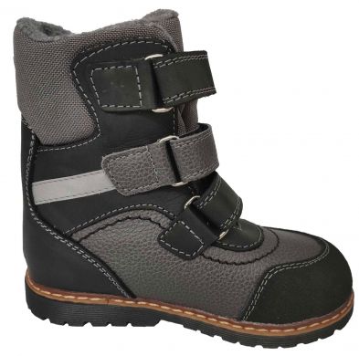 Ортопедические ботинки для мальчиков, зимние, кожаные с супинатором Ortop 312-Blg