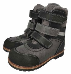 Ортопедические ботинки для мальчиков, зимние, кожаные с супинатором Ortop 312-Blg