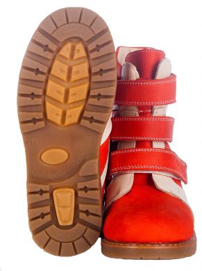 Ортопедические ботинки для девочки зимние Ortop 308RED