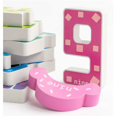Деревянная развивающая игрушка Монтессори &laquo;Мороженое&raquo; для изучения чисел HBC 13334