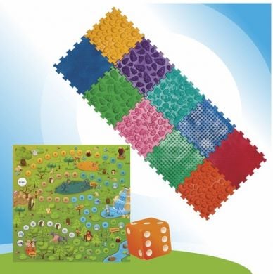 Масажний килимок з настільною грою "Лісові пригоди" 10 елементів