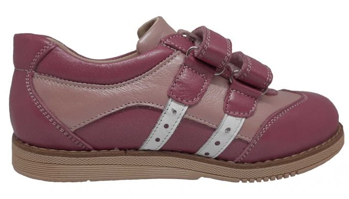Ортопедичні туфлі для дівчинки з супінатором, Ortop 102 Pink (шкіра)