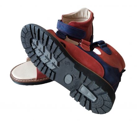 Ортопедические сандалии с супинатором FootCare FC-113 сине-красные