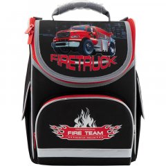 Школьный ортопедический рюкзак каркасный Firetruck K18-501S-1