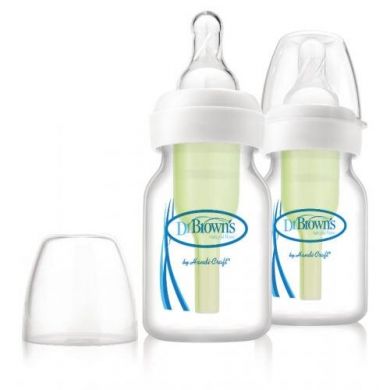 Детская бутылочка для кормления с узким горлышком, 60 мл, 2 шт. в упаковке с соской для недоношенных младенцев