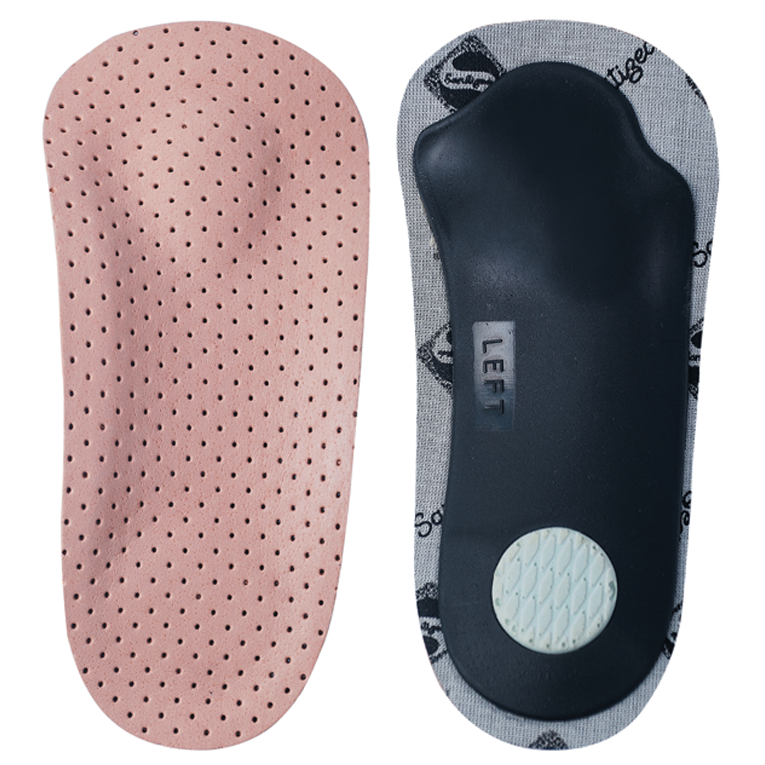 Шкіряні супінатори-напівустілки ортопедичні для підтримки поздовжнього і поперечного склепінь стопи FootCare, ШНС-001