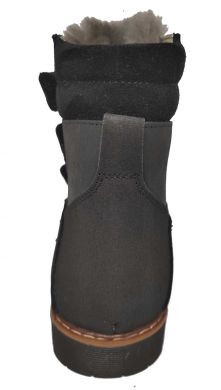 Зимові шкіряні ортопедичні черевики з супінатором Ortop 337-Black