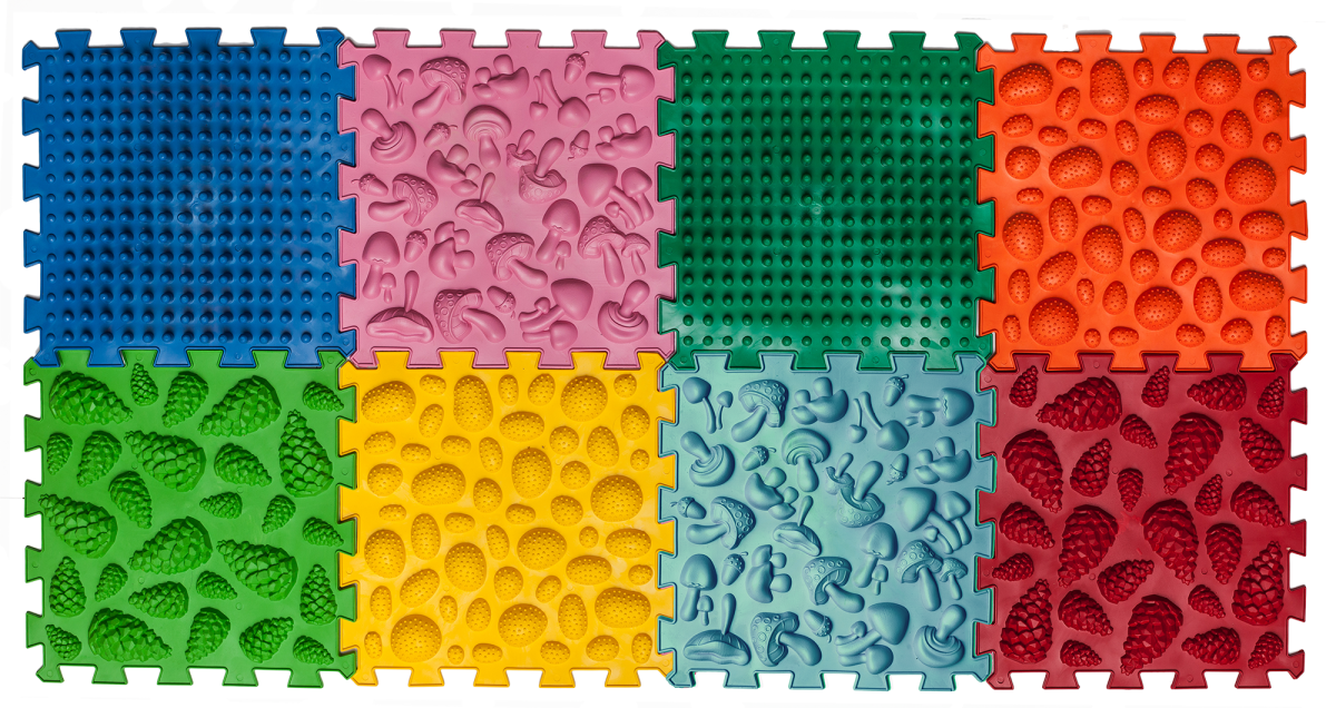Масажний килимок "Пазли Мікс" 8 елементів