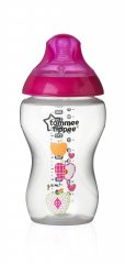 Бутылочка для кормления Tommee Tippee для девочек 340 мл, розоваого цвета