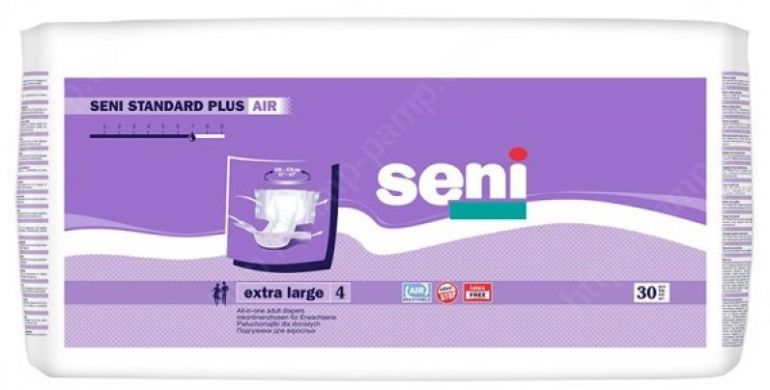 Памперсы для взрослых Seni Standard Plus Air extra large (30 шт)