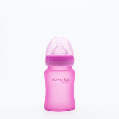 Скляна термочутлива дитяча пляшечка Everyday Baby 150 мл