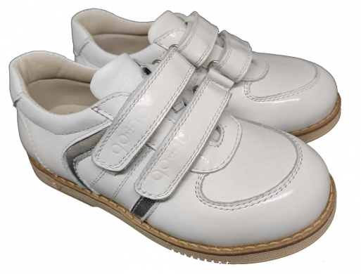 Ортопедичні туфлі для дівчинки, з супінатором білі 101 White (Харків)