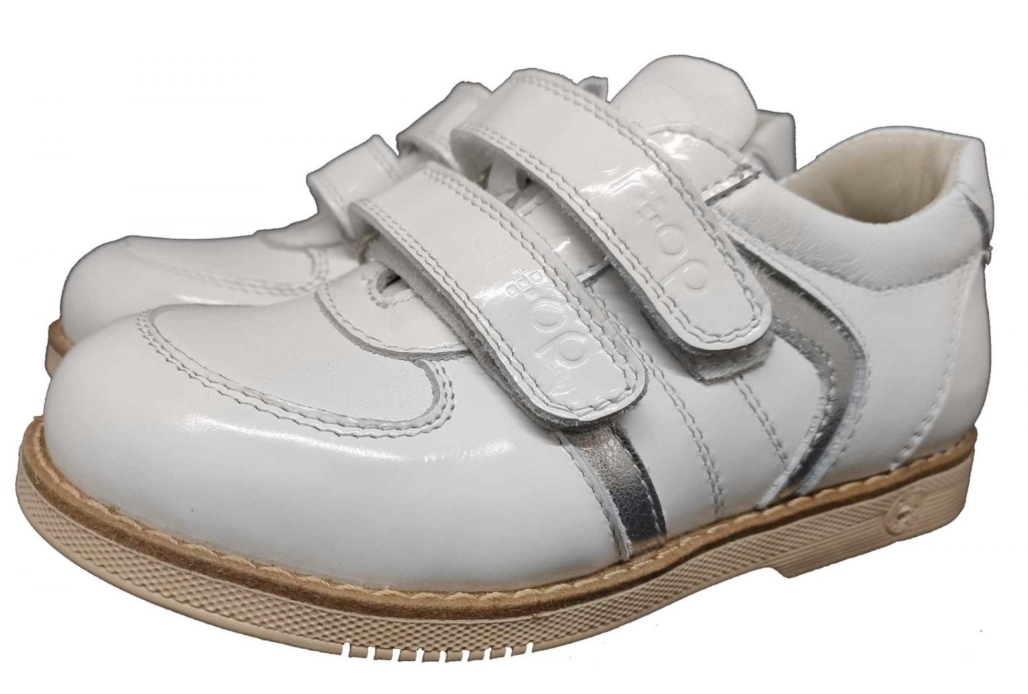 Ортопедичні туфлі для дівчинки, з супінатором білі 101 White