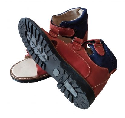 Ортопедичні сандалі з супінатором FootCare FC-113 червоно-сині