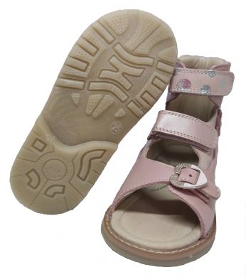 Ортопедические сандалии для девочки, с супинатором Ortop 020l-Pea