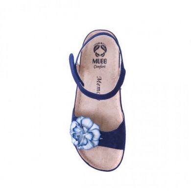 Ортопедичні босоніжки жіночі, нубукові Mubb 8897-1 сині