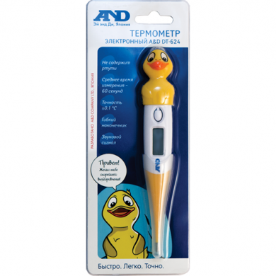 Детский термометр электронный Уточка AND DT-624-D с гибким наконечником