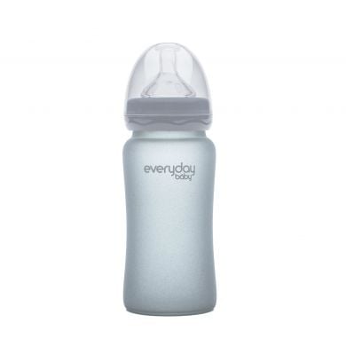 Стеклянная детская бутылочка с силиконовой защитой Everyday Baby 240 мл