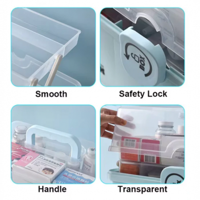 Аптечка-органайзер для лекарств Ортек 12795, размер S 18.5х19х20 см фото № 3 (Чернигов) Аптечка-органайзер для лекарств Ортек 12795, размер S 18.5х19х20 см (Чернигов)